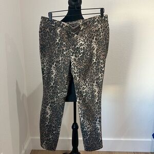 Sound Style Stylish Leopard Print Stretch Pants XL